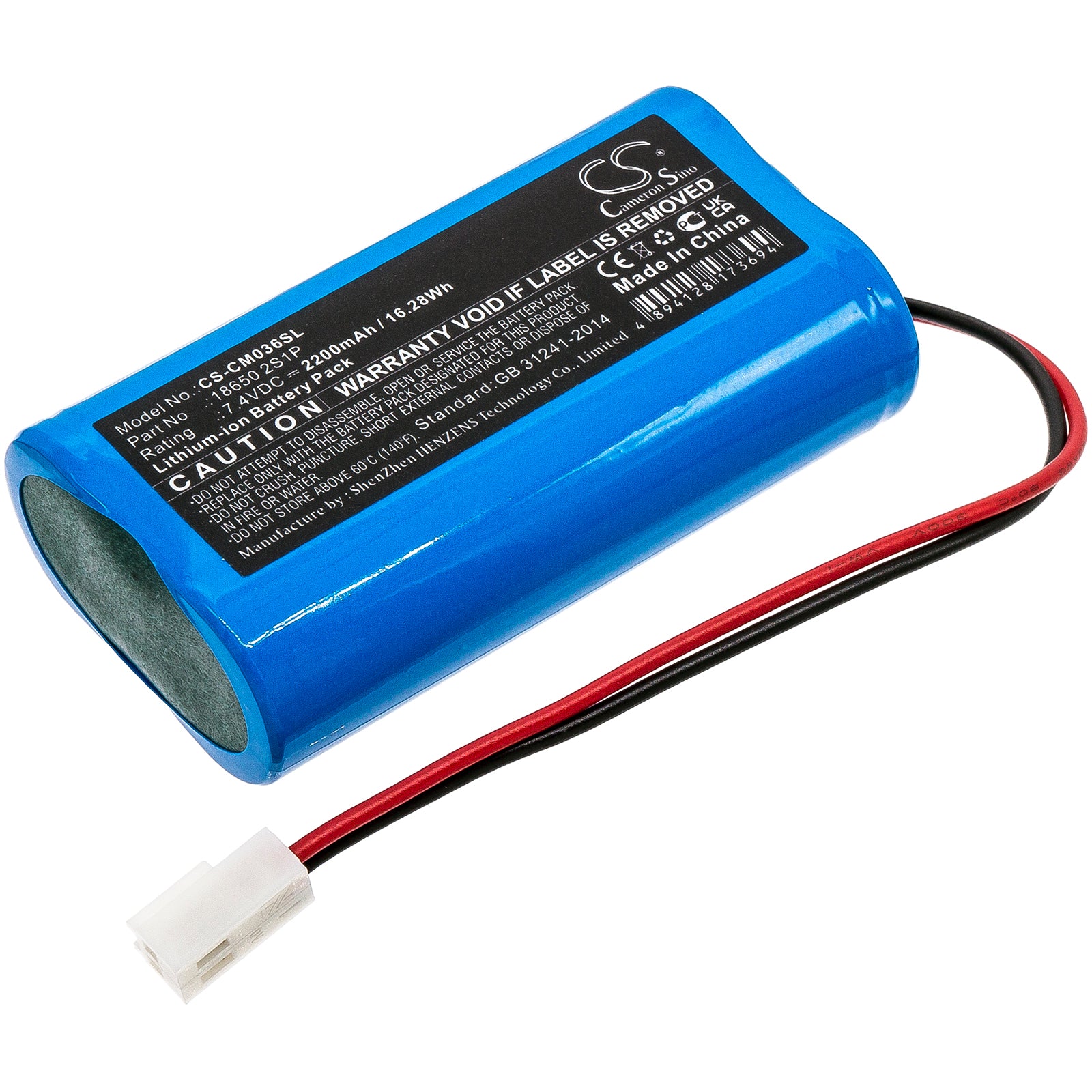 Neptolux N89 Battery Replacement: 7.4V 16.28Wh Li-ion Pack for 175-8002 & 175-1196C Devices

