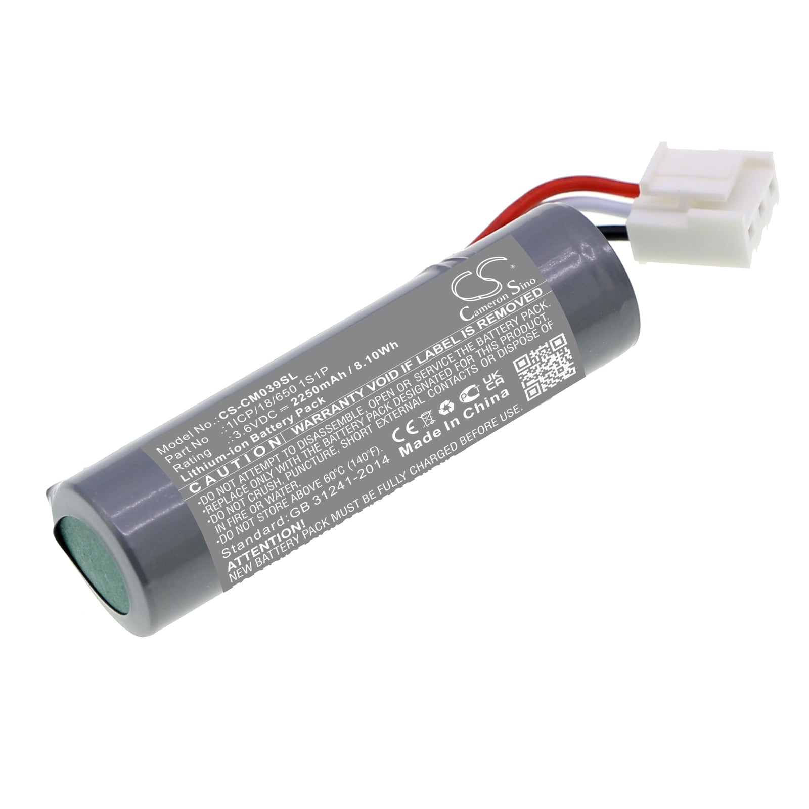 3.  6V 8.1Wh Li-ion Battery Pack - 1ICP/18/650 1S1P - 66x21.8x18.5mm - Custom Replacement Power Solution
