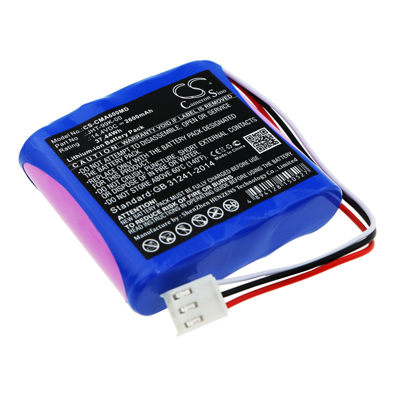 2600mAh Replacement Battery for COMEN CM600 Medical Monitor - 14.4V 37.44Wh Li-ion
