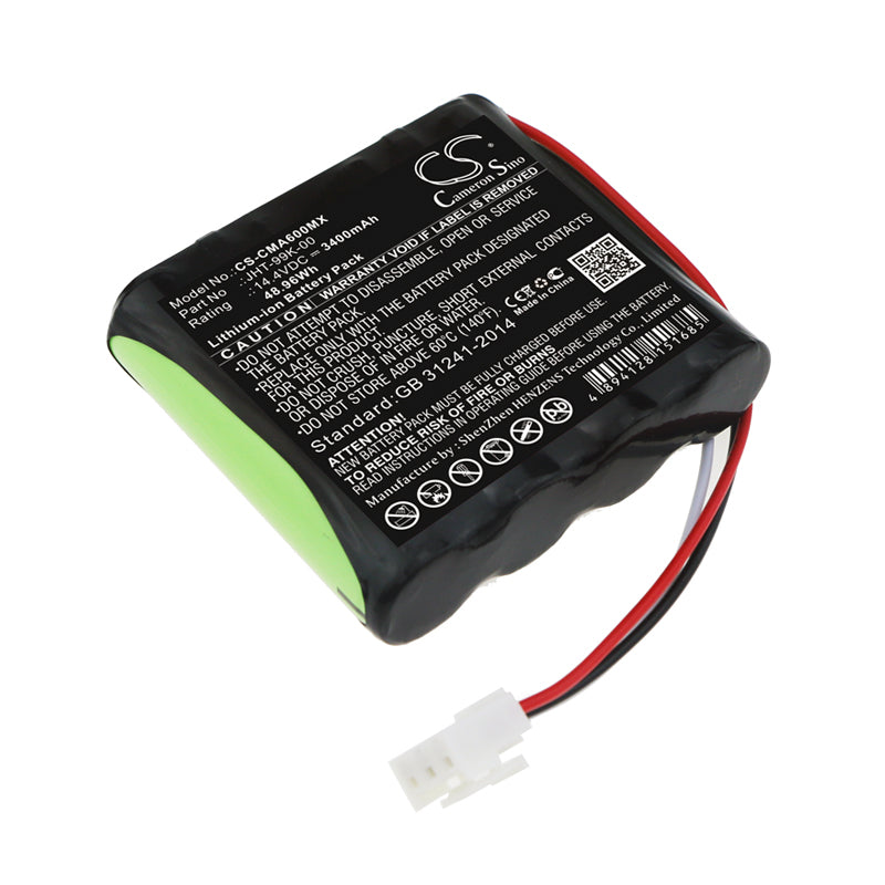 14.4V 3400mAh Li-ion Battery for COMEN CM600 Medical Monitor, JHT-99K-00 Replacement, 48.96Wh Capacity
