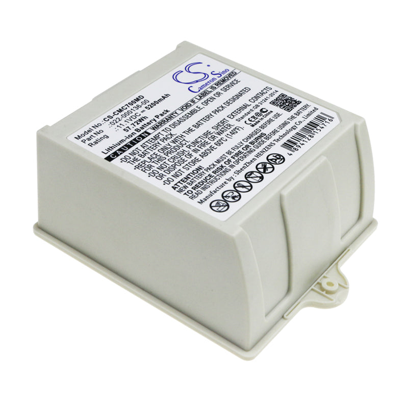 COMEN C70 Medical Monitor Battery: 5200mAh 11.1V Li-ion Replacement, 57.72Wh - Compatible with Models C70, 022-000136-00

