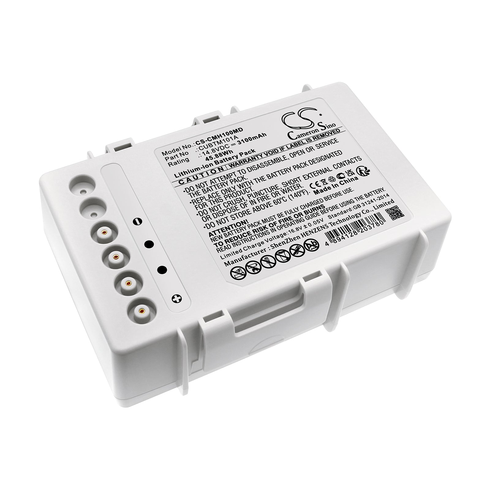 CU Medical CU-HD1 & LifeGain CU-HD1 AED Battery - 3100mAh, 14.8V, 45.88Wh Replacement
