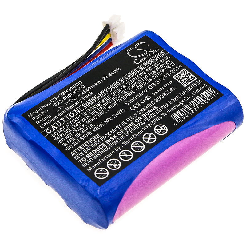 COMEN H3 Medical Monitor Battery - 2600mAh, 11.1V Li-ion Replacement Power Supply 28.86Wh
