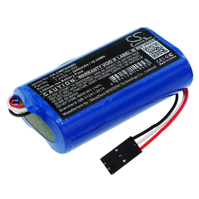 COSMED Pony FX NTA2531 Medical Replacement Battery, 2600mAh, 7.4V Li-ion, 19.24Wh, Exact Fit
