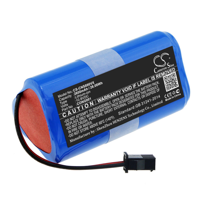 2600mAh 10.8V Li-ion Replacement Battery for CECOTEC CONGA 890 Slim & Sencor SRV 3150OR Robot Vacuum Cleaner
