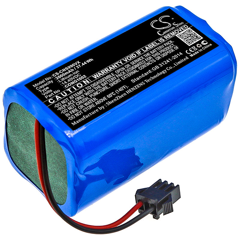 2600mAh 14.4V Li-ion Replacement Battery for CECOTEC Conga 990/1090/1790/2290 Ultra & Mamibot ExVac Robot Vacuums
