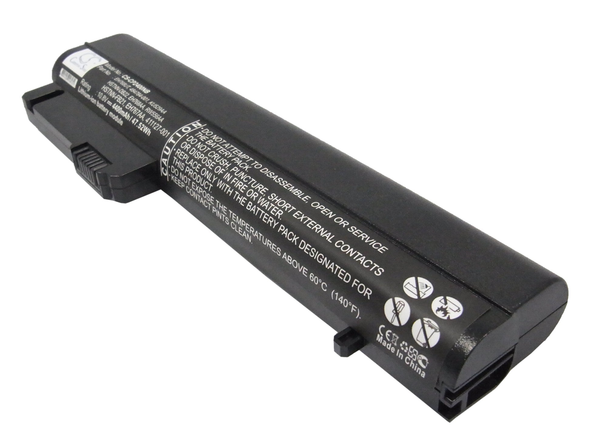 4400mAh Battery for HP EliteBook 2530p 2540p & Compaq 2510p - 10.8V Laptop Replacement
