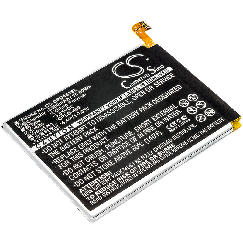3900mAh Replacement Battery for Coolpad Cool 1 C106 Smartphone, CPLD-403, 80.6x62.1x4.44mm
