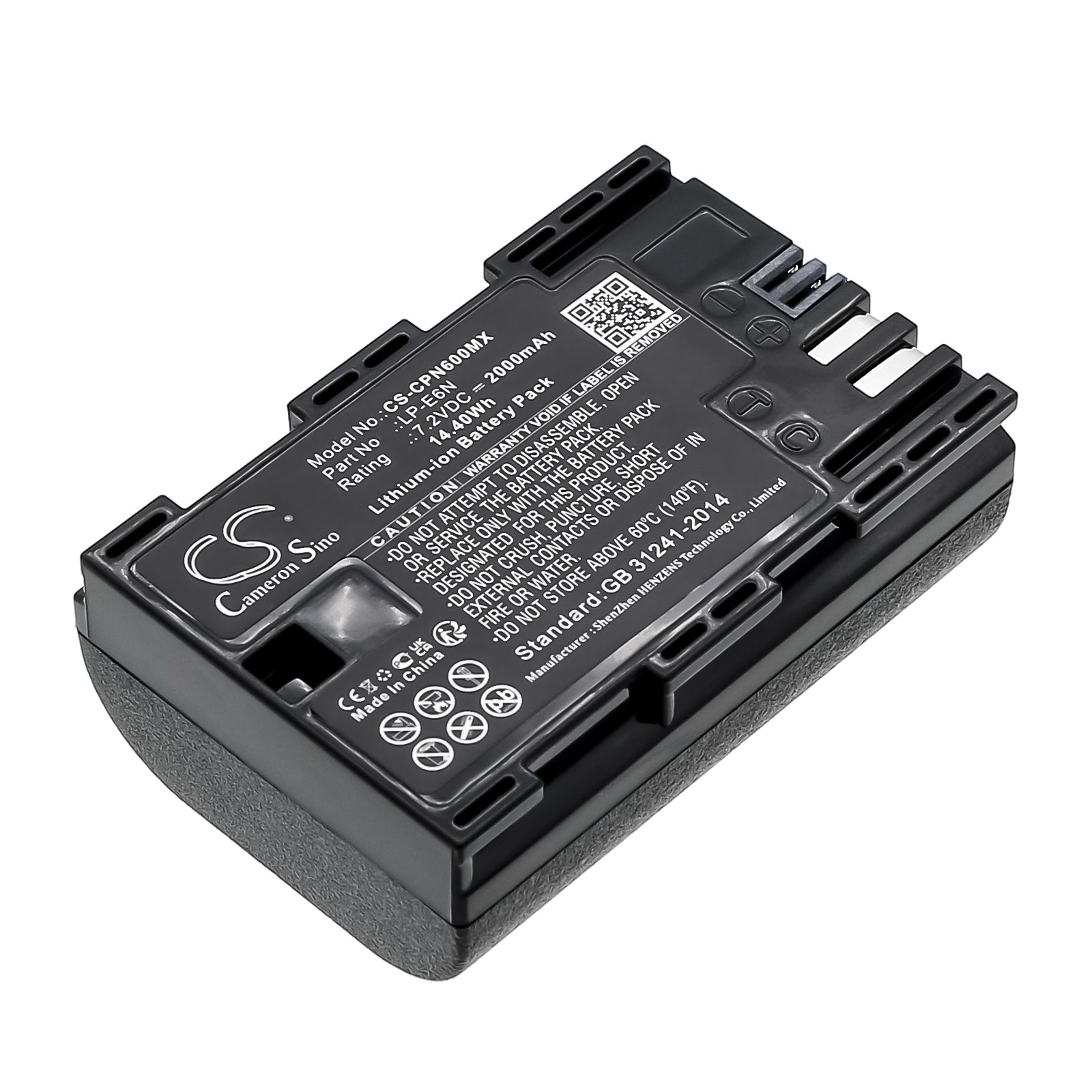 2000mAh LP-E6N/NH Replacement Battery for Canon EOS 5D, 6D, 7D, 60D, 70D Cameras & Tether Tools
