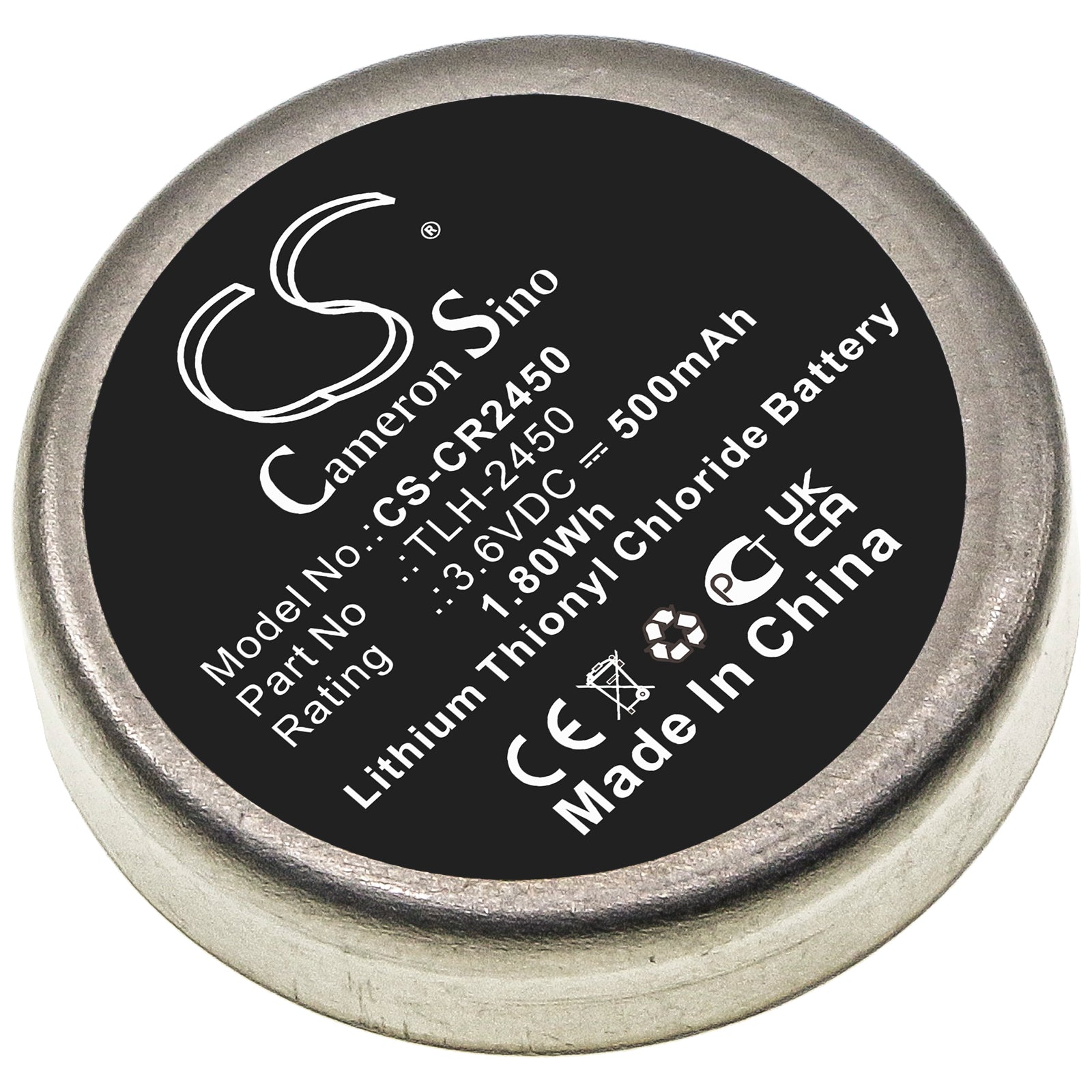 500mAh Battery for Testo 184-T4 Data Logger - Equipment Survey, Testing, 3.6V Li-SOCl2 Replacement
