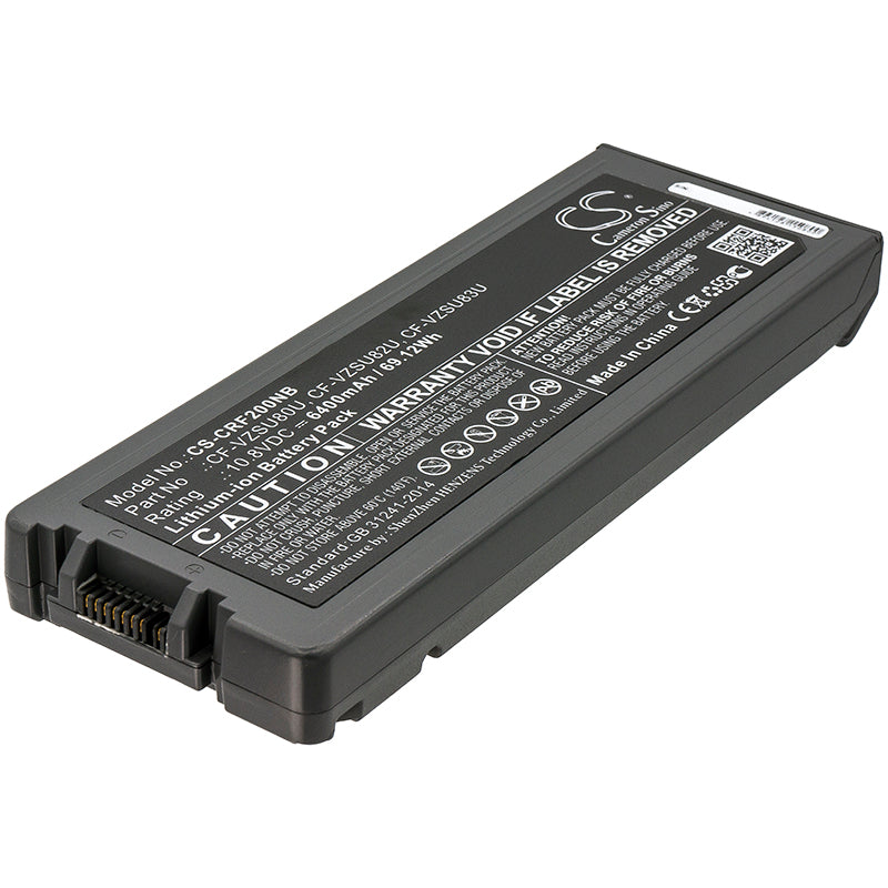 Panasonic Toughbook CF-C2 Battery: CF-VZSU80U, 82U, 83U Replacement, 10.8V 6400mAh Li-ion, 69.12Wh
