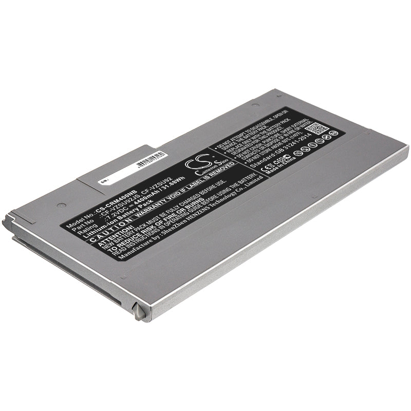 7.2V 4400mAh Replacement Battery for Panasonic Toughbook CF-MX4, CF-MX5, CF-MX3 Series Laptops - CF-VZSU92
