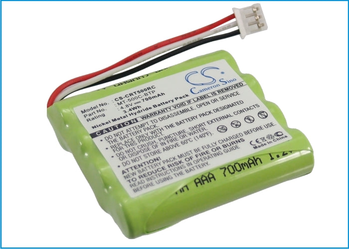 700mAh Ni-MH Replacement Battery for Crestron MT-500C, TSU6010 Remotes (4.8V 3.36Wh) - Remote Control Power Solution
