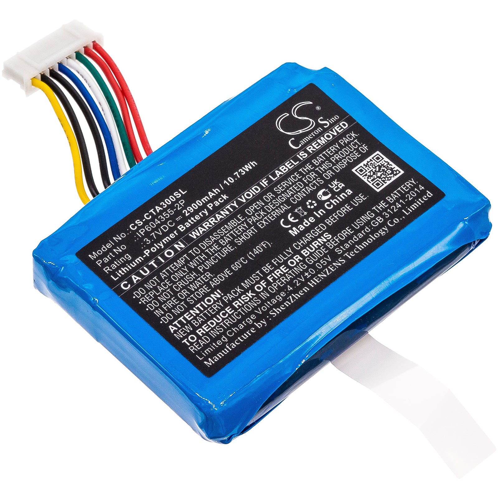 2900mAh 3.7V Li-Polymer Replacement Battery for Castles V3, VEGA3000-3G & Dejavoo Z9 Payment Terminals

