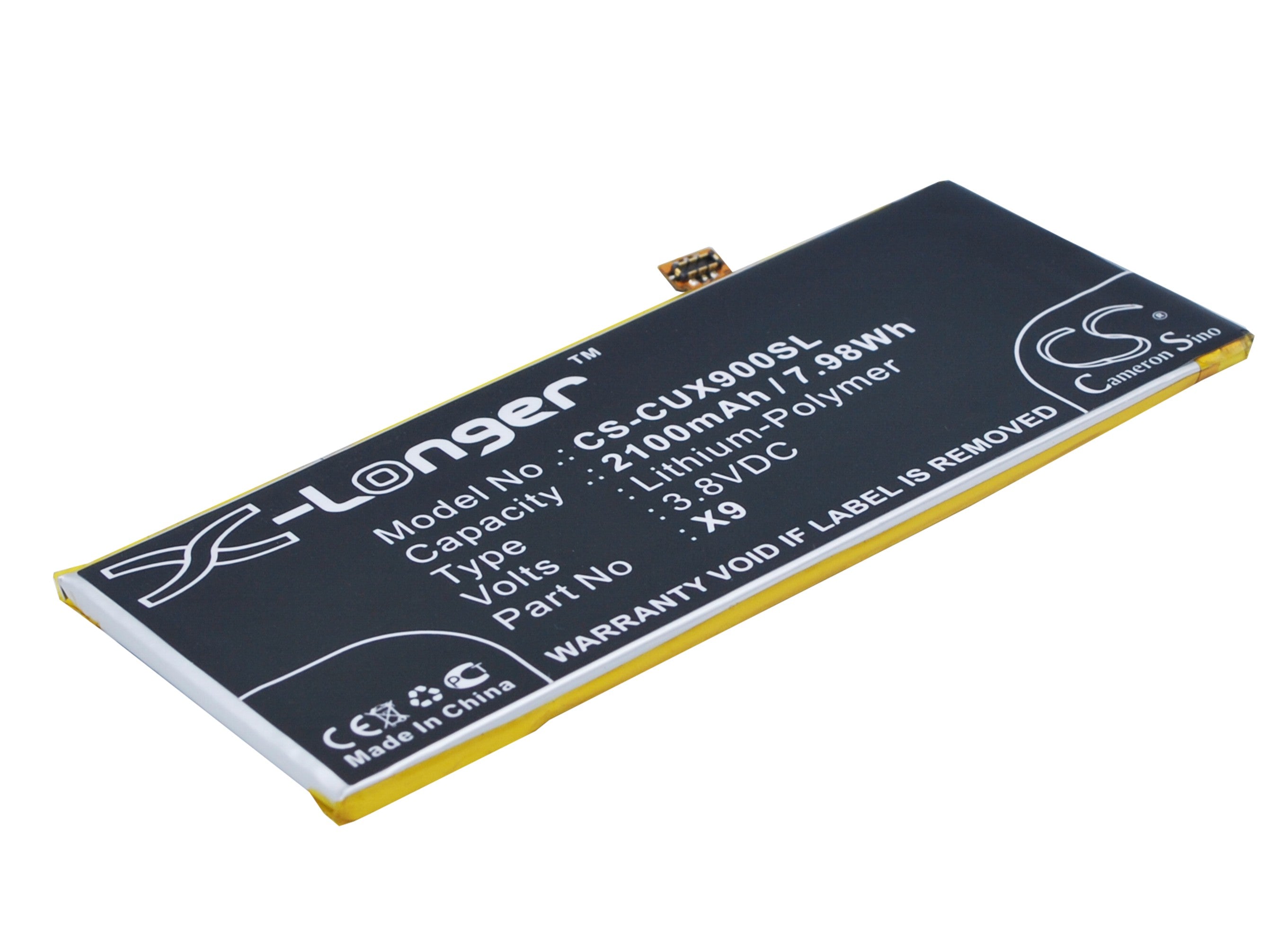 2100mAh Replacement Battery for Cubot X9 & SAGA X3 Smartphones - 3.8V Li-Polymer - Extended Life Power
