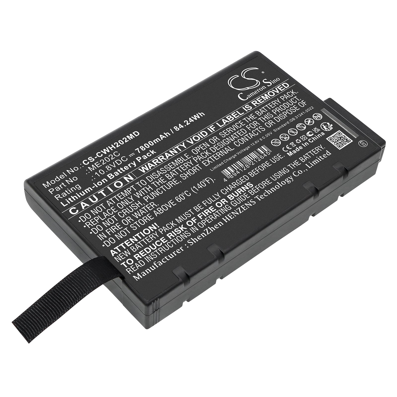 ChenWei CWH-2020, ME202C Medical Device Replacement Battery - 10.8V, 7800mAh Lithium-ion - Long Life Performance
