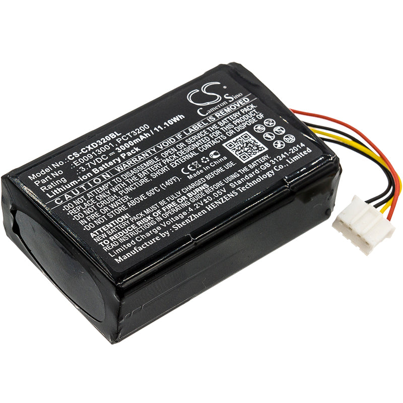 3000mAh Battery for C-One e-ID & XGK-C-ONE Barcode Scanner - 3.7V 11.1Wh Li-ion Replacement
