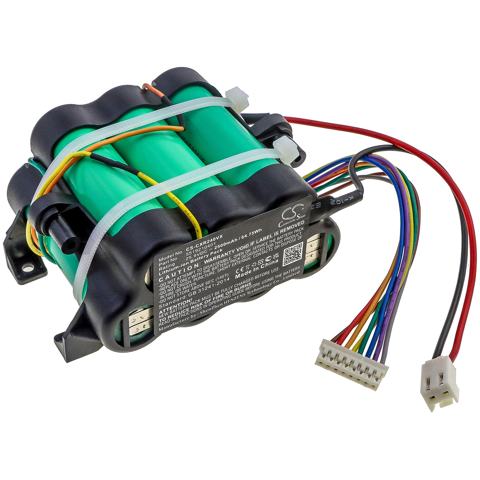 2500mAh Battery for DeLonghi Colombina XLR24LI Vacuum, 25.9V Li-ion Replacement Power
