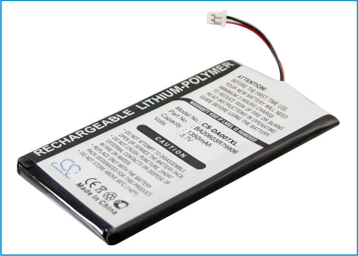 1350mAh Battery Replacement for Creative Zen Neeon/Neeon 2 DAP-MD0005 Media Player - 3.7V Li-Polymer 
