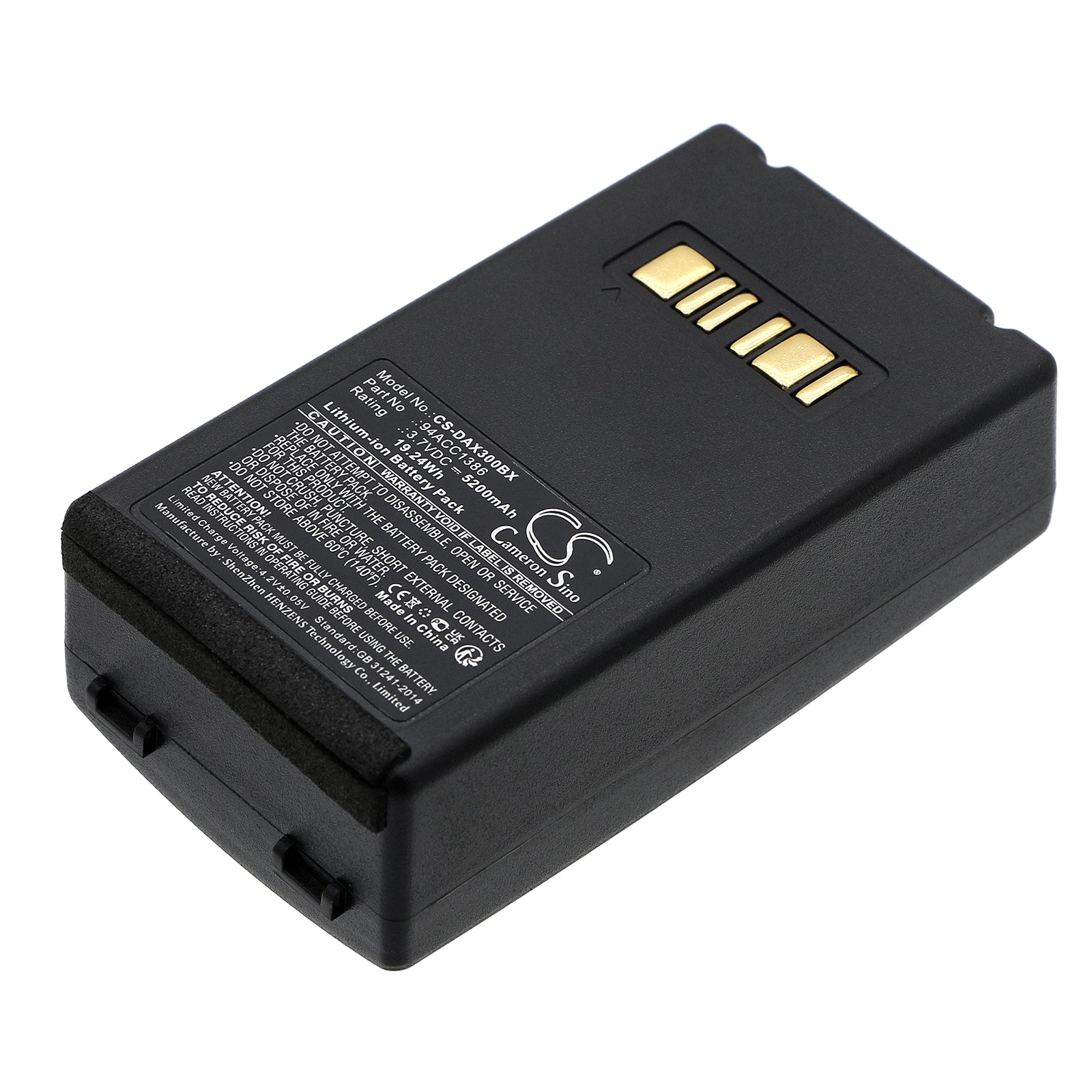5200mAh Replacement Battery for Datalogic Falcon X3/X4/X3+ Barcode Scanners - Extended Life Li-ion 3.7V
