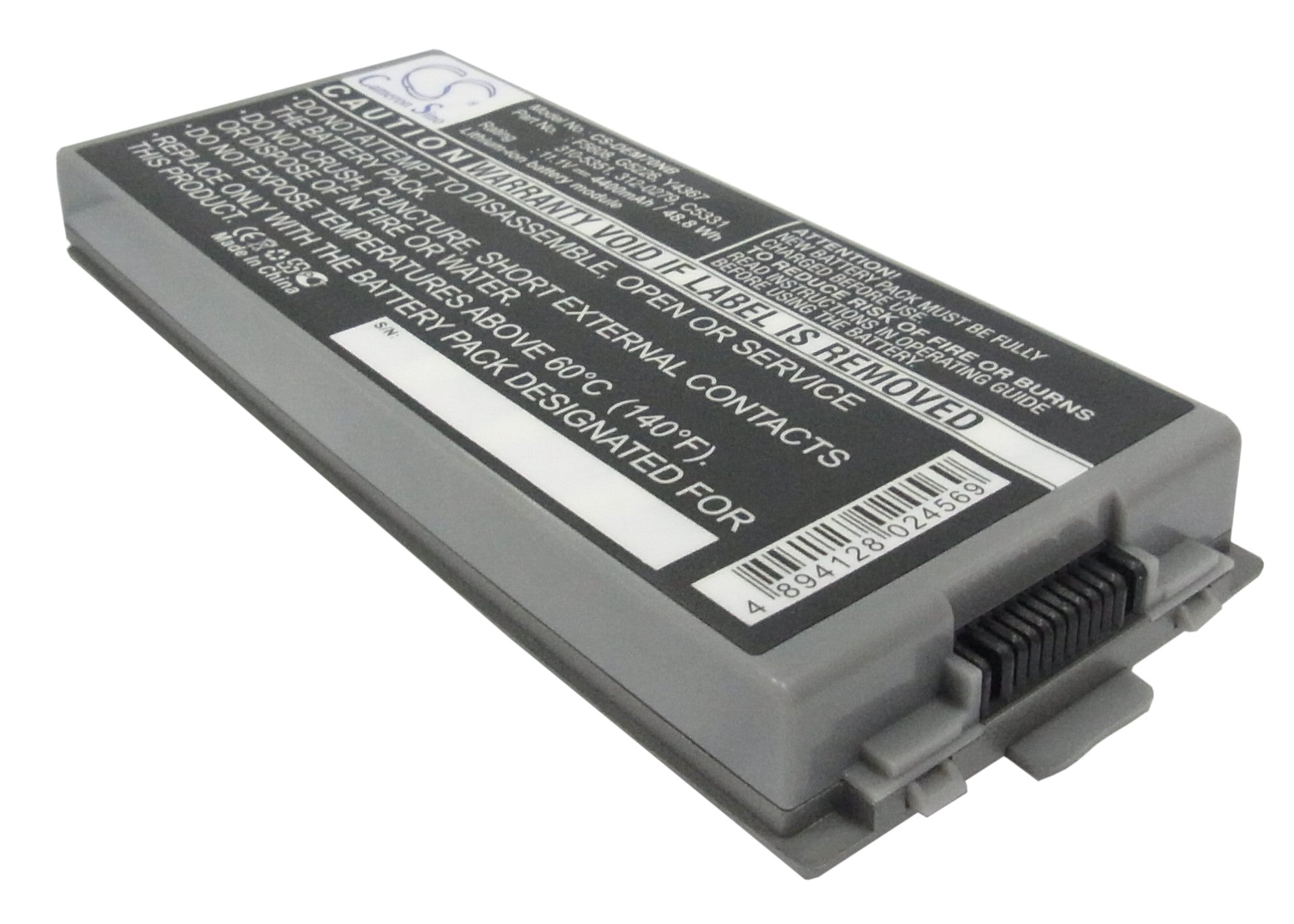 4400mAh Battery for DELL Latitude D810 & Precision M70 Laptop - 11.1V Li-ion - High Capacity Replacement
