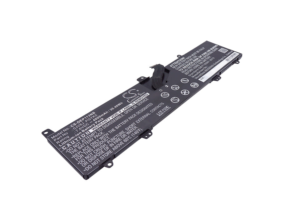 4000mAh Laptop Battery for DELL Inspiron 11 3000, 15 5566, 13 7352 - 7.6V 30.4Wh, Replacement
