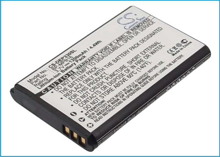 1200mAh 3.7V Li-ion Replacement Battery for AEG Fono 3, Doro HandleEasy 330gsm, Navon Mizu BT-70.
