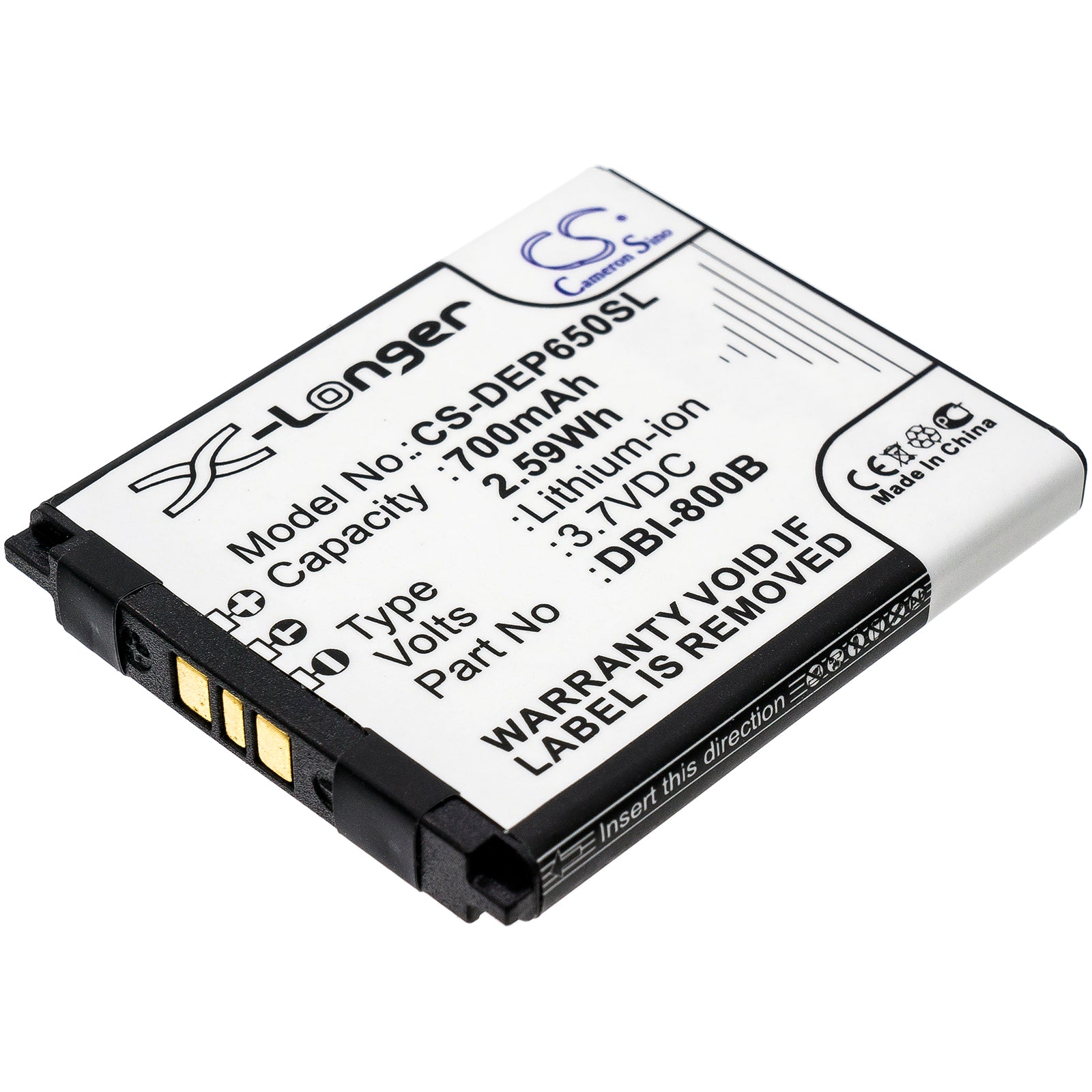 700mAh Replacement Battery for Doro Liberto 650 & Secure 580/IUP Phones - DBI-800B/C/D, 3.7V Li-ion, Reliable Power
