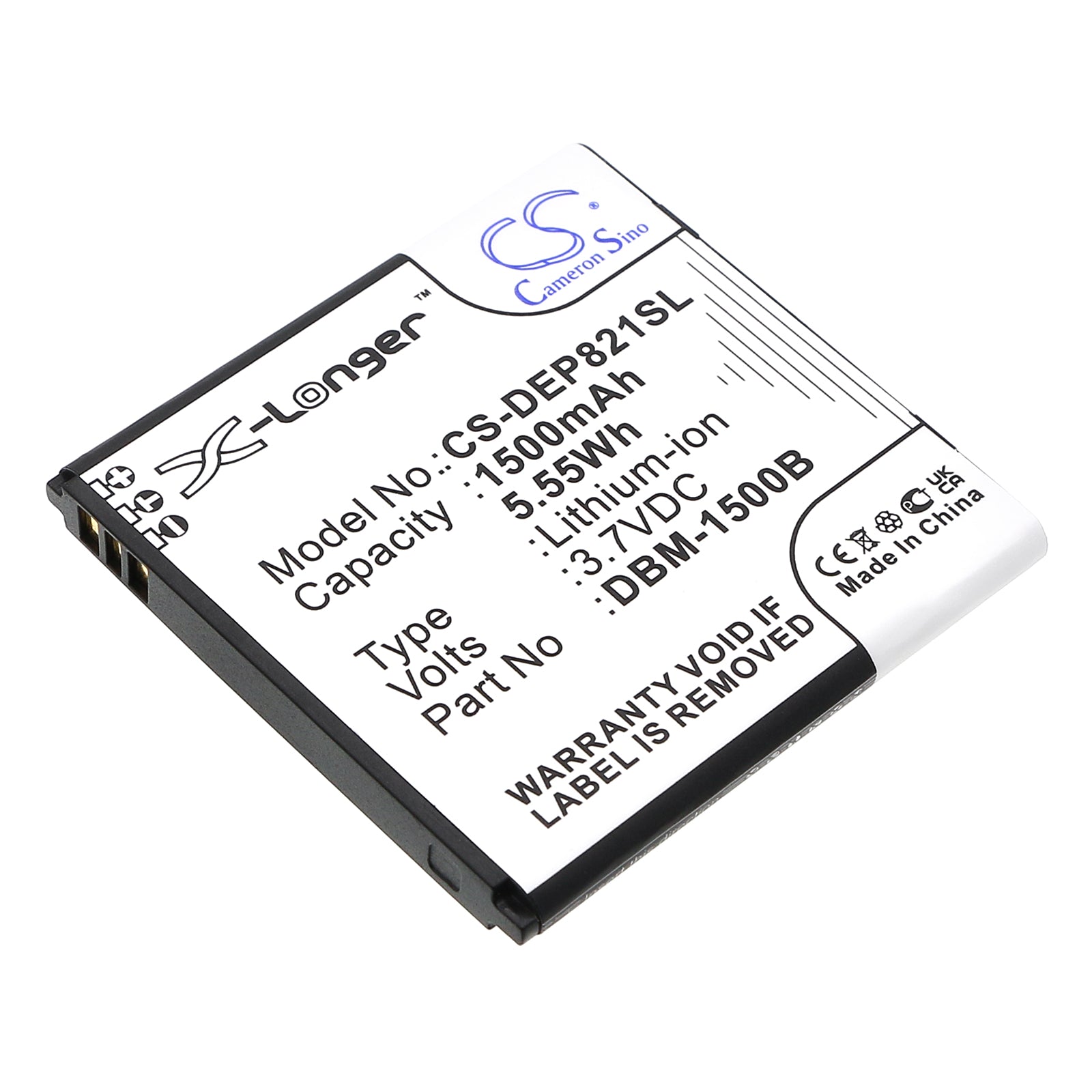 1500mAh Replacement Battery for Doro Liberto 820 Mini & 6778 Smartphones - 3.7V Li-ion Power Cell
