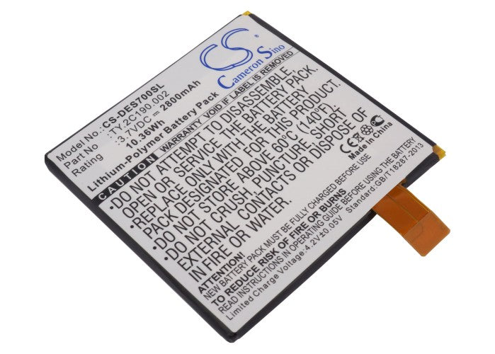 2800mAh 3.7V Li-Polymer Replacement Battery for DELL Streak 7, Looking Glass, Opus One Tablet
