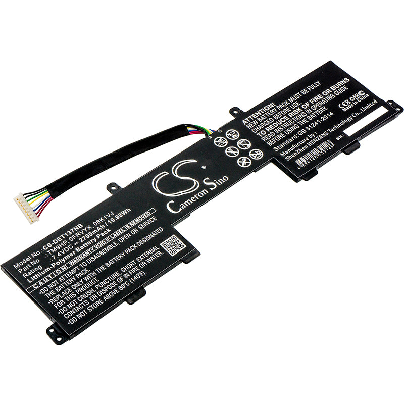 2700mAh Replacement Battery for Dell Latitude 13 7350 - TM9HP FRVYX - 7.4V Li-Polymer
