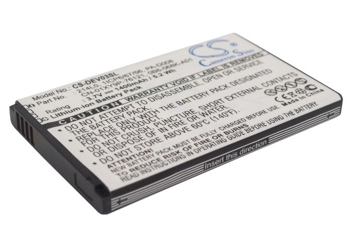 1400mAh Replacement Battery for DELL Venue Pro, V03B, V02S, Lightning Mobile - 3.7V 5.2Wh Li-ion
