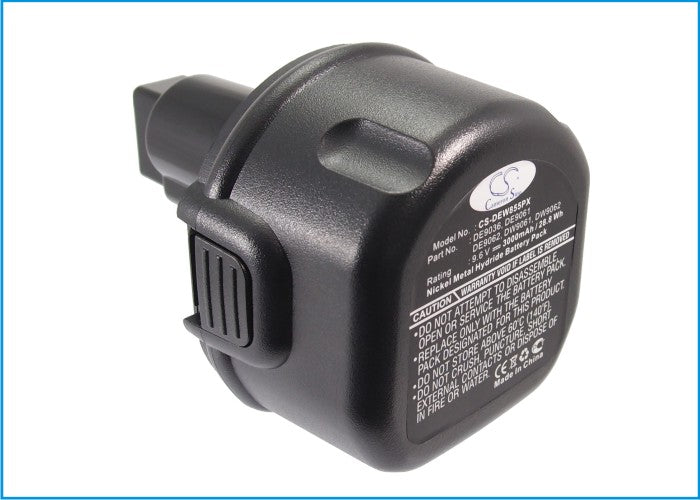 9.6V 3000mAh Ni-MH Replacement Battery Pack for DeWalt DW9061 DW9062 DW926 DW955 Power Tools - High Capacity Upgrade
