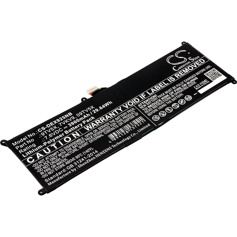 29.64Wh 7.6V 3900mAh Replacement Battery for DELL XPS 12 9250 & Latitude 12 7275 Laptop - High Capacity
