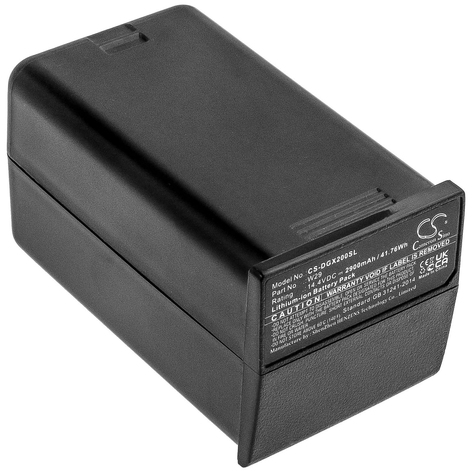 2900mAh Replacement Battery for Godox AD200/AD200 Pro Strobe - 14.4V 41.76Wh Li-ion Power Pack
