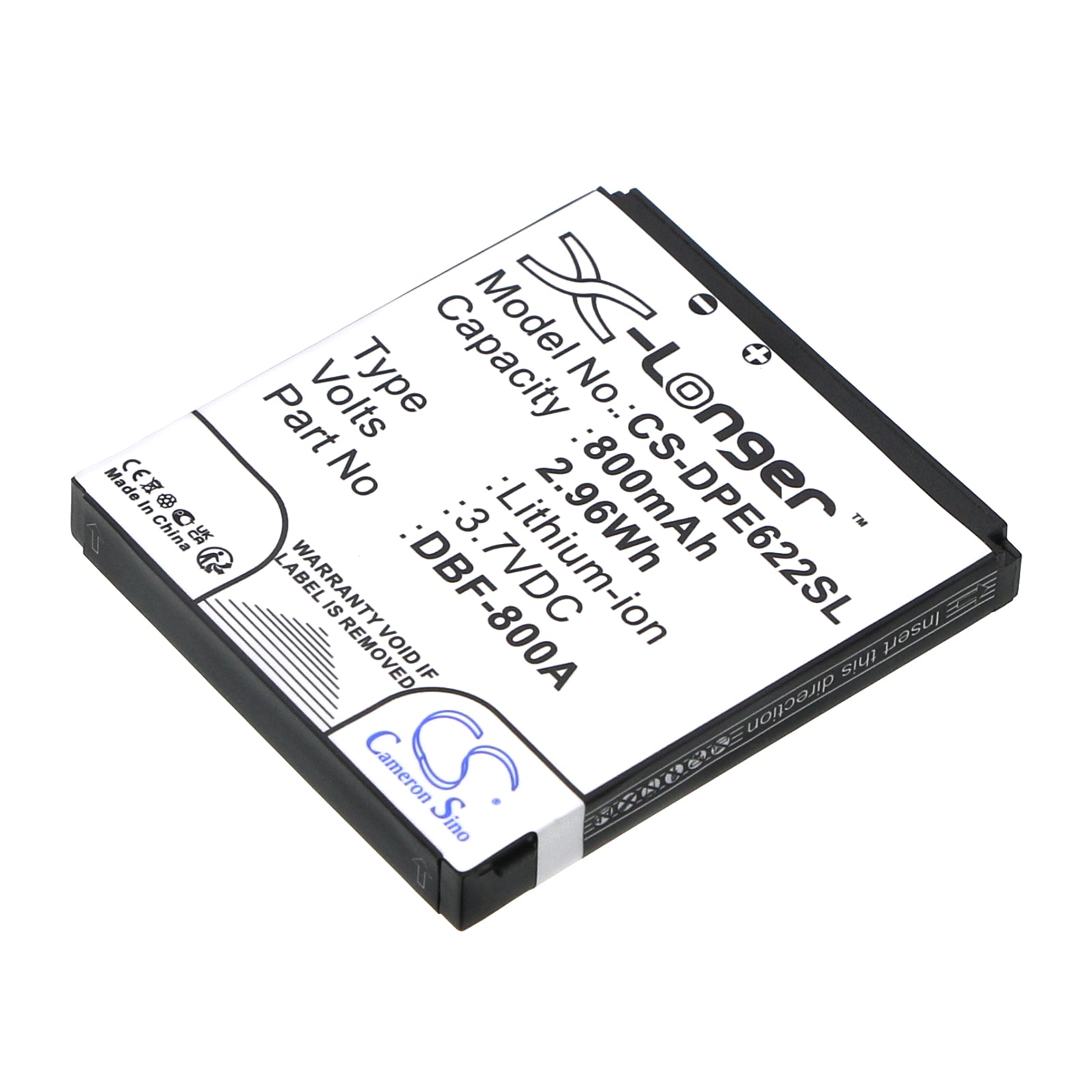 800mAh 3.7V Li-ion Replacement Battery for Doro PhoneEasy 622, 606, 520, 621 & 613 Series - DBF-800A/B/C/D/E
