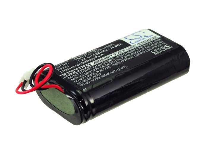 2200mAh 7.2V Li-ion Replacement Battery for DAM PM100-DK, PM200ZB & PMB-2150 Remote Control - 69.5x37.5x18.6mm
