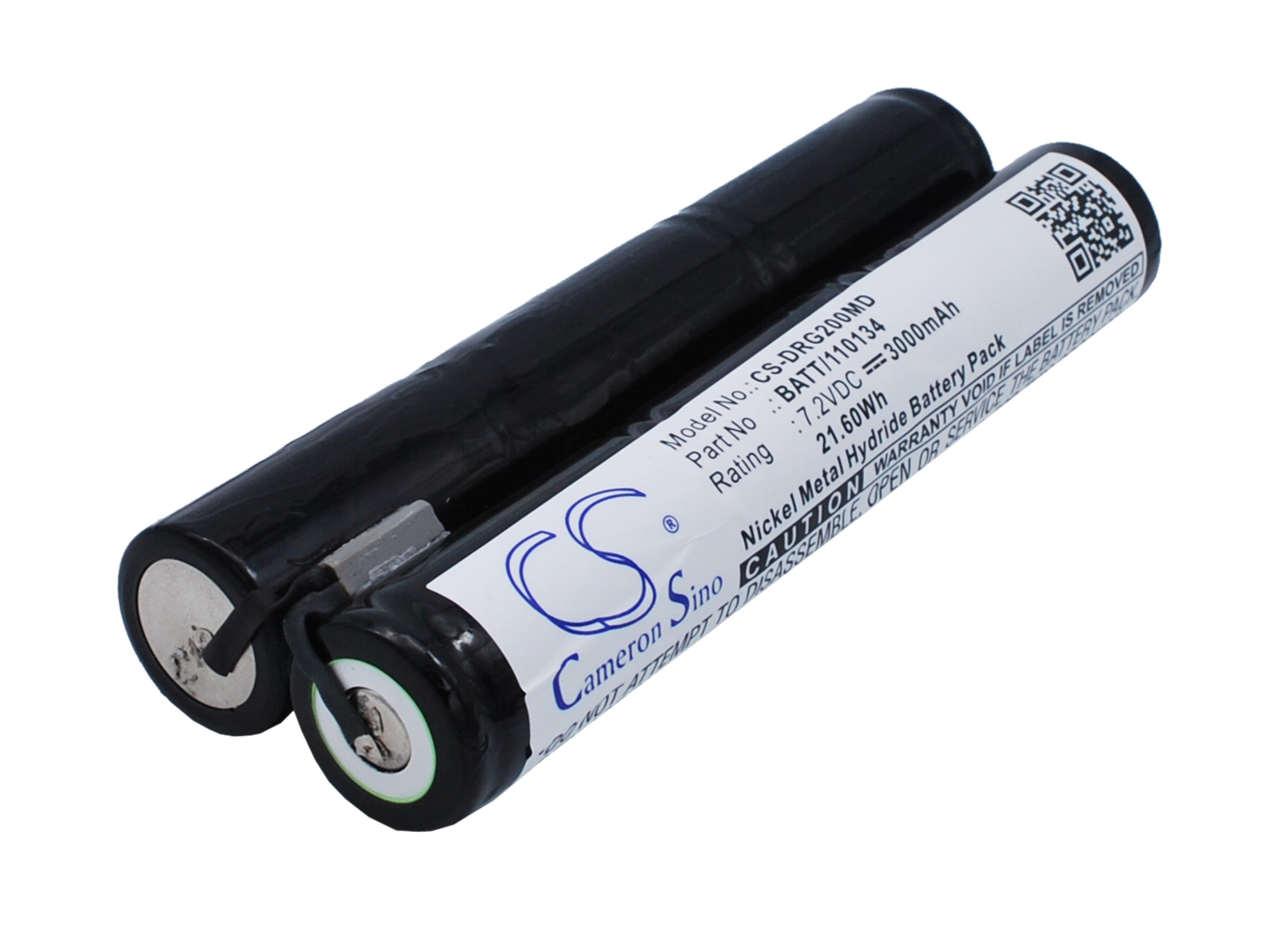 7.2V 3000mAh Ni-MH Replacement Battery for Drager Dialog 2000 - Medical Ventilator, OEM Equivalent: 120134, BATT/110134
