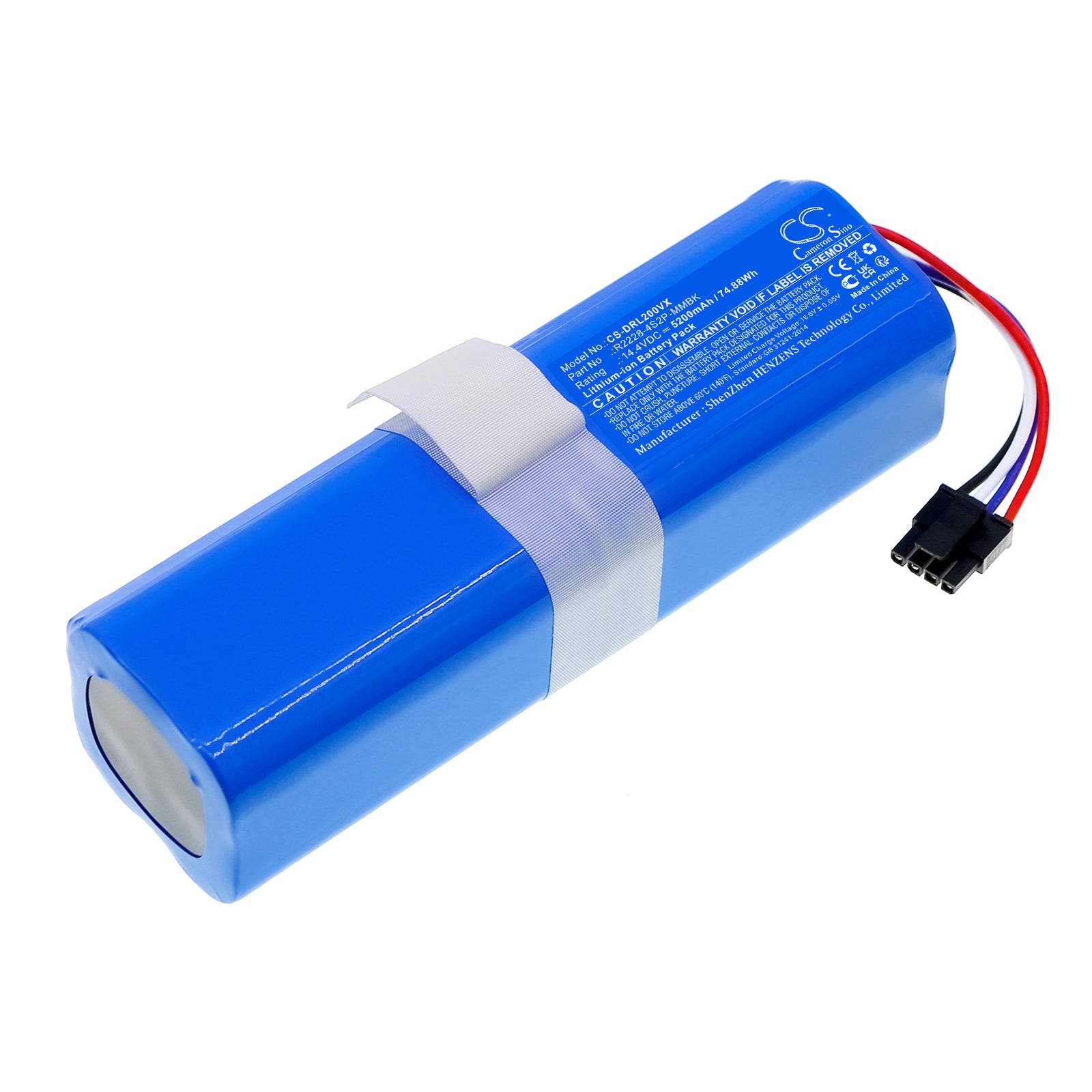 5200mAh Replacement Battery for Dreame L20 Ultra & X30 Ultra Robot Vacuum - 14.4V 74.88Wh
