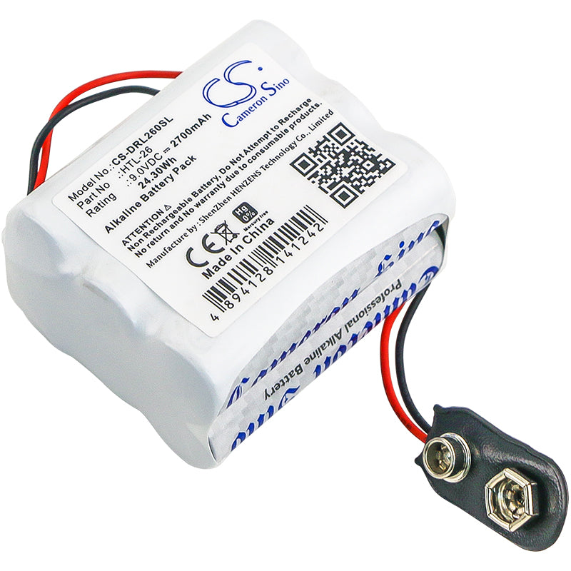 9V 2700mAh Alkaline Battery - Vingcard Door Locks (12/1200/HTL-26/EBDL-26/DL-26) - High Capacity, Long-Lasting Power
