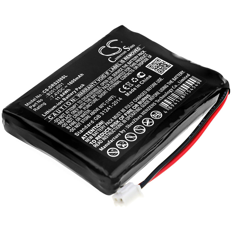 7.4V 1600mAh Li-ion Battery for Deviser DS2000 - Survey & Testing Equipment Power Solution

