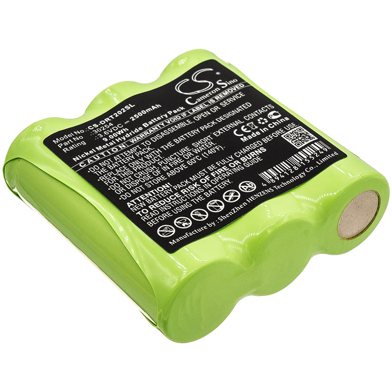 2500mAh Ni-MH Battery for Deviser DS2002/DS2002H Survey - 3.6V 9Wh, Teletronik TSM2002 Replacement
