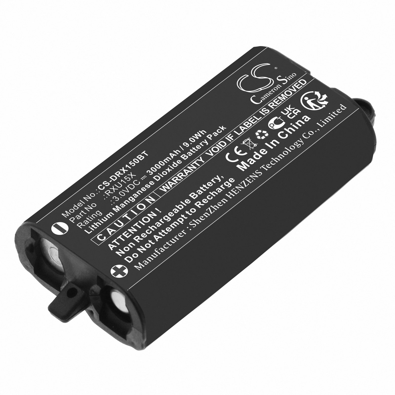 DAITEM SH156AX RXU15X Alarm System Replacement Battery: 3V 3000mAh LiMnO2, Long-Life, Size 66.2x28.6x14.2mm
