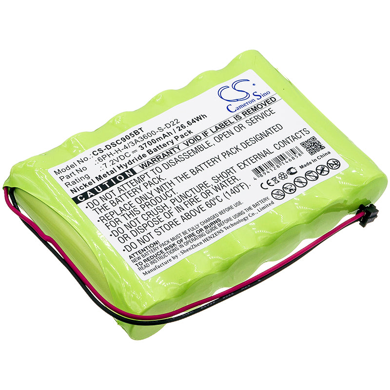 ADT Impassa Wireless Alarm Battery: 3700mAh 7.2V Ni-MH Replacement for DSC Alarms
