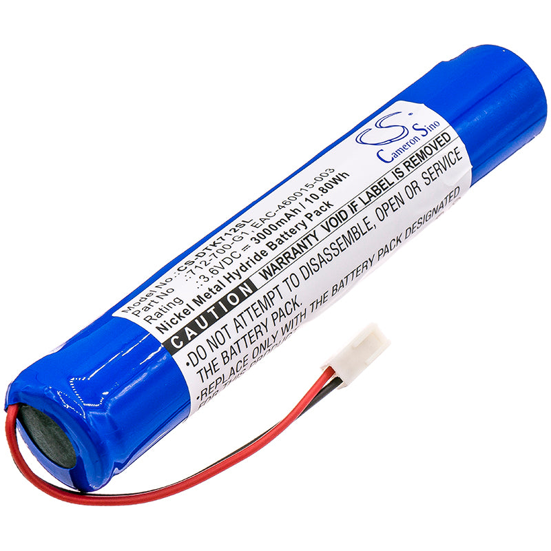 3000mAh Replacement Battery for Inficon D-TEK Select & CO2 Refrigerant Leak Detectors - 3.6V Ni-MH (Models 712-202-G1, 712-700-G1)
