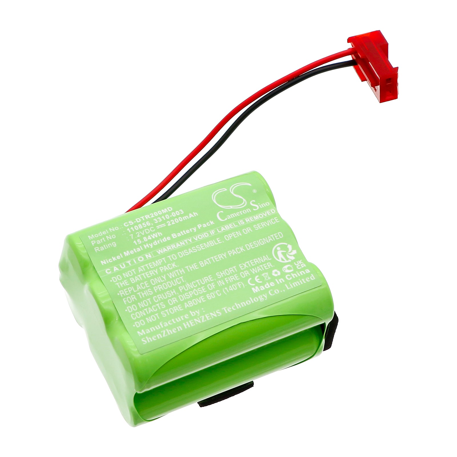 7.2V 2200mAh NiMH Replacement Battery for Datrend Infutest 2000, Oxitest Plus 7 & Dynatech Simulators
