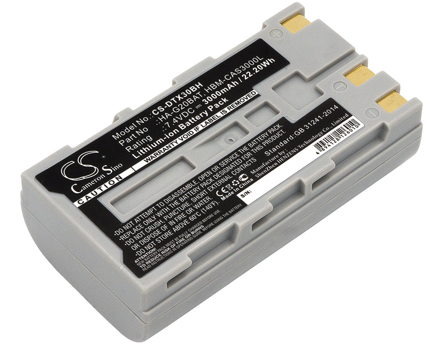 3000mAh Battery for Casio DT-X30 Scanner & Hioki LR8511 Logger - 7.4V Li-ion Replacement
