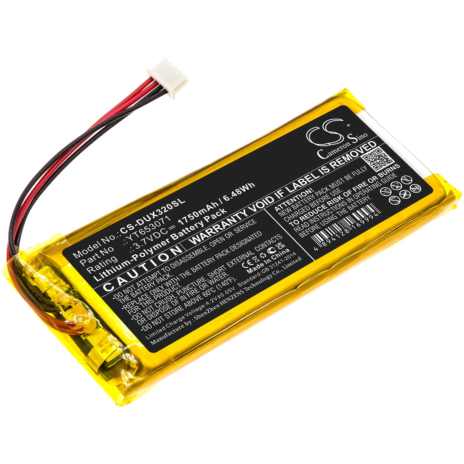 XDUOO X3 Mark II Media Player Battery Replacement: 1750mAh 3.7V Li-Polymer, 73x31.5x6.6mm, Restore Power & Performance
