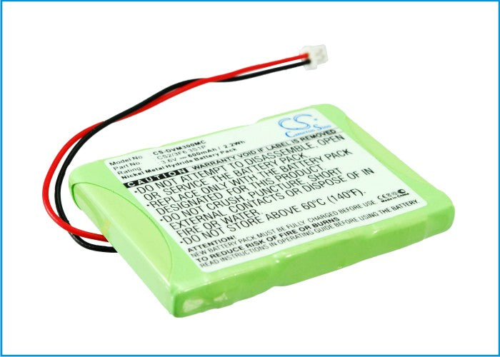 600mAh Replacement Battery for Digital Ally DVM-RMT, DVM 500 Camera - 3.6V Ni-MH 
