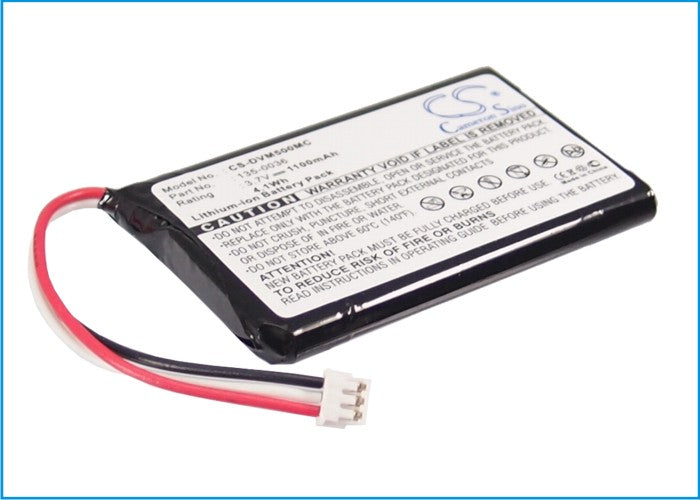 1100mAh Battery for Digital Ally Camera: DVM-500PL, DVM-750, DV-500ULTRA - 3.7V Li-ion Replacement

